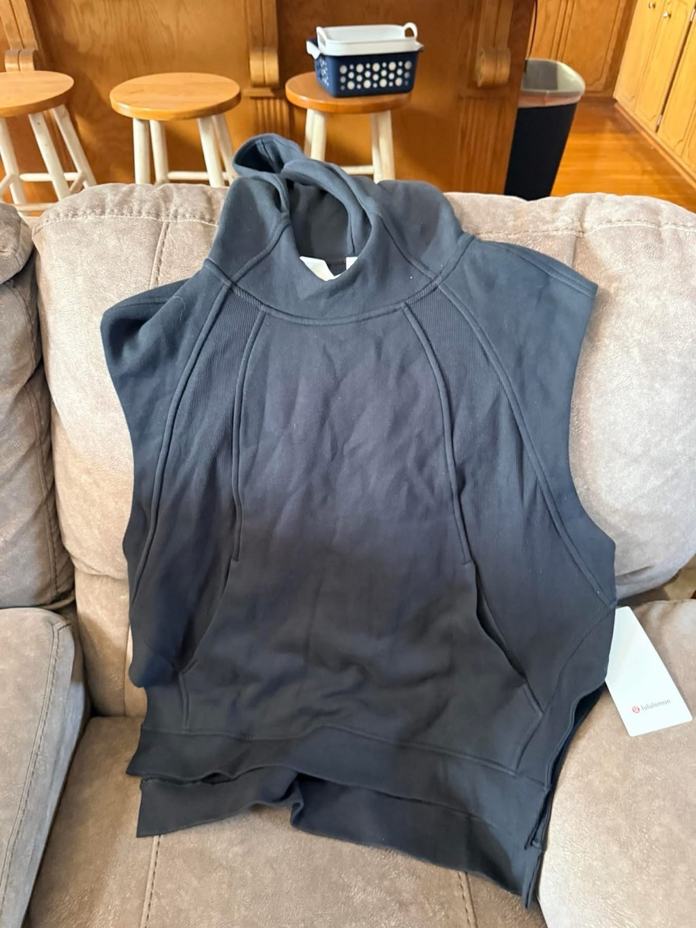 lululemon athletica Black Sleeveless Hoodie
